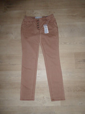 CECIL NEW YORK weiche Stretch Hose Slim Hellbraun W29 L32 **NEU**