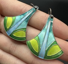 Ohrringe Silber & Emaille