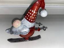 Santa Zwerg Wichtel Metall Weihnachten Deko