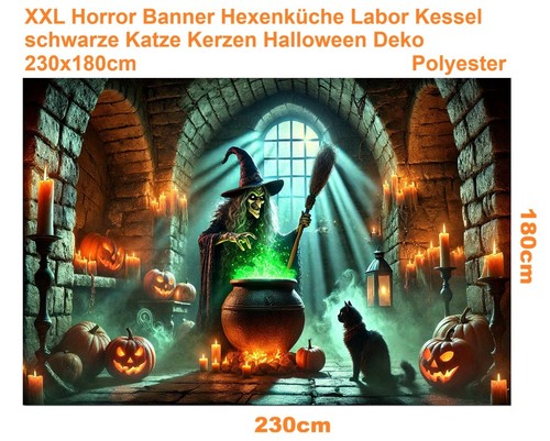 Xxl horror banner hexenküche - xxl,