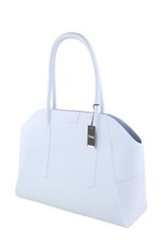 O BAG Unique Damen Tasche OS hellblau strukturiert Silikon wasserdicht Doppelgriffe