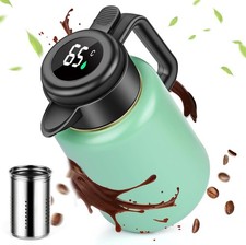 Thermoskanne Kaffeekanne Edelstahl Isolierkanne Thermo Teekanne mit Teesieb 1.8L