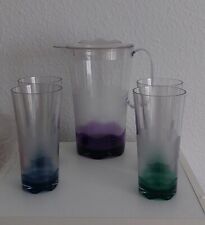 Saft Service 5 tlg. Eleganzia Tupperware, 1 Karaffe 2 Liter, 4 Becher