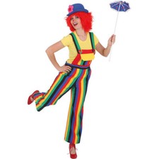 Damen-Kostüm Clown Latzhose