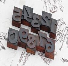 0-9 Zahlen 36 mm Plakatlettern Lettern Druckstempel Stempel Typen Schrift stamp