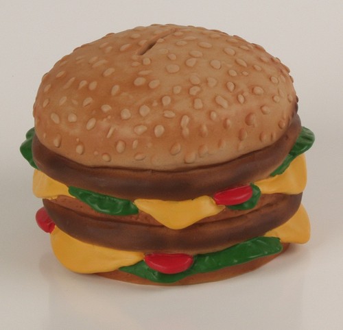 Spardose hamburger kunststoff - spardose, hamburger,