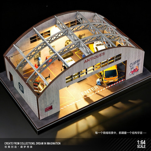 Garage shed diorama led - garage,