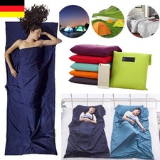 2 in1 Hüttenschlafsack Baumwolle aus Mikrofaser,Schlafsack Reisedecke 90 * 220cm