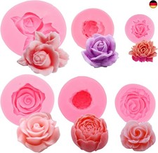 6 Stück 3D-Silikon-Blumenform