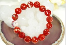 Armband aus dem Edelstein Feuerachat in Kugelform Ø-12 mm