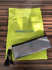 Versace Jeans Clutch Handtasche Tasche Damen Silber Schwarz Strass