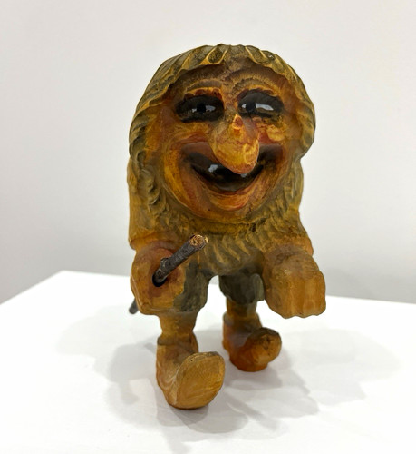 Gnom zwergfigur mit stock - mit,
