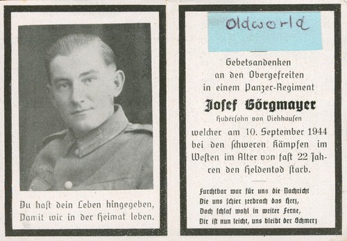 Wk2 sterbebild deathcard - wk2,