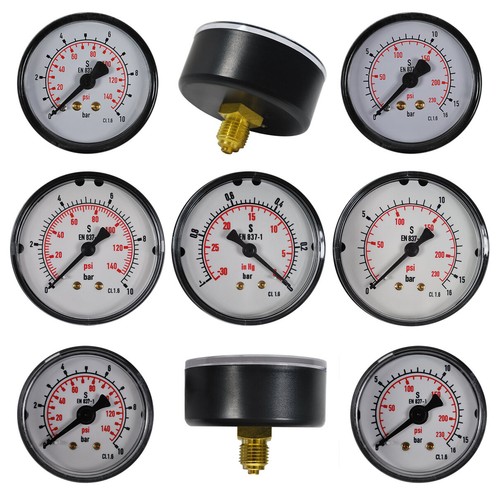 Manometer waagerecht bar psi - waagerecht, bar+psi