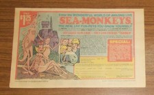Seltene Werbung Enter the wonderful world of amazing live SEA-MONKEYS USA 1990