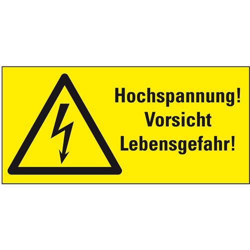 Warnschild hochspannung - warnschild,