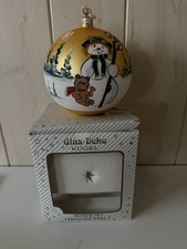 Große Christbaumkugel aus Glas, Mundgeblasen & Handdekoriert