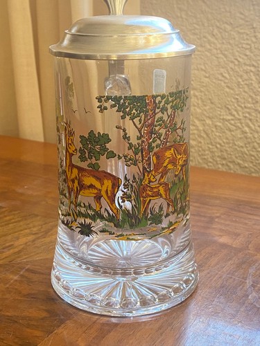 Alwe bierkrug glas zinn - glas,