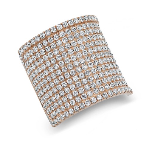 14k rose gold diamantring lang - 14k,