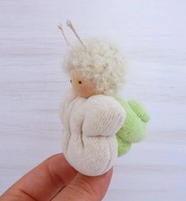 Waldorfpuppe Miniatur Schnecke Puppe Waldorf Sammlerstücke Deko Handarbeit 