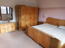 Antikes komplett Schlafzimmer von 1953 Tischlerarbeit Masivholz mit Funier