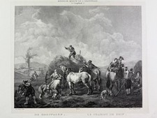 Der Hoiwagen, Lithograohie Verschnur um 1850 Lingelbach 