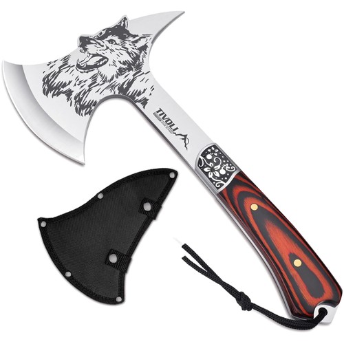 Spaltaxt wolf motiv camping - motiv,