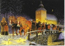 Weihnachts- AK, Künstlerkarte