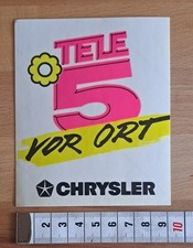 Alter Aufkleber Sticker TELE 5