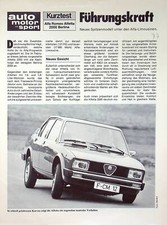 223503) Alfa Romeo Alfetta 2000 Berlina - AMS - Sonderdruck 11/1977