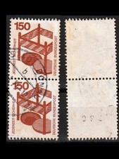 Unfall 150 Pf Mi. 703 2er Streifen Rollenmarke mit rückseitiger Nr. 260