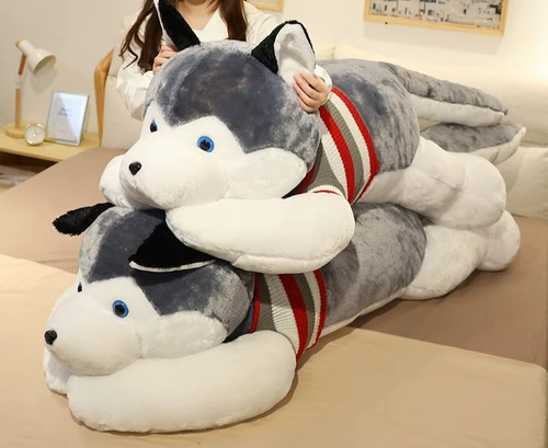 Großer husky plüsch hund - großer,