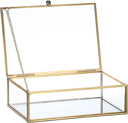 Gold glas schmuckbox mit - schmuckbox,
