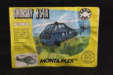 Über Montaplex Serie 600 Hubschrauber Sikorsky H-34A Spielzeug C.1970s Ohne Seb