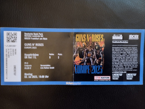 Guns roses frankfurt - guns, n