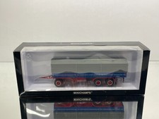 MINICHAMPS 161090 KASSBOHRER 3 AXLE CANVAS TRAILER -BLUE+RED 1:43- GOOD IN BOX