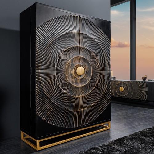 Massiver barschrank golden - massiver,