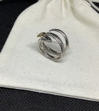 S925 Silber Ring Schlange Schlange verstellbar Ouroboros Männer Frauen Drachenstil Geschenk