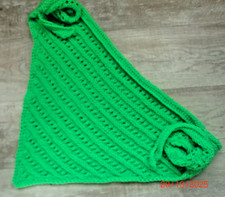 Dreiecktuch Stola apfelgrün Schultertuch gestrickt Halstuch Handarbeit NEU 