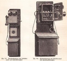 Fernsprechapparat mit Induktoranruf und Blake-Mikrophon; Fernsprechapparat mit I