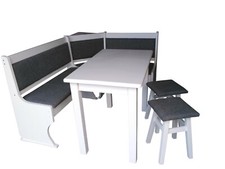 Eckbankgruppe Bank  Sitzbank Essgruppe Kiefer Massiv [4 a] 120x150