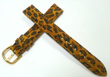15 mm BRAUN MEHRFARBIG LEOPARD OPTIK UHRENARMBAND ARMBAND WILDLEDER 1578