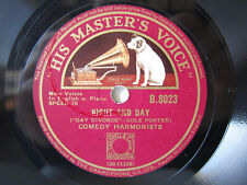 78rpm COMEDIAN HARMONISTS - NIGHT AND DAY / CREOLE LOVE CALL - Schellackplatte