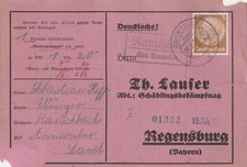 DR Karte mit Landpoststempel