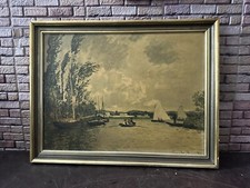 Claude Monet Segelboote in Argenteuil Kunst Druck Replik Gemälde 54x70cm  Rahmen