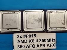 3x Vintage Keramik CPU Prozessor AMD K6 II 350MHz 350 AFQ AFX Intel Gold Schrott