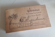 1970/80 Ghraoui Confiseur Chocolatier Lebanon Kiste Wooden Box Vintage Deko Holz