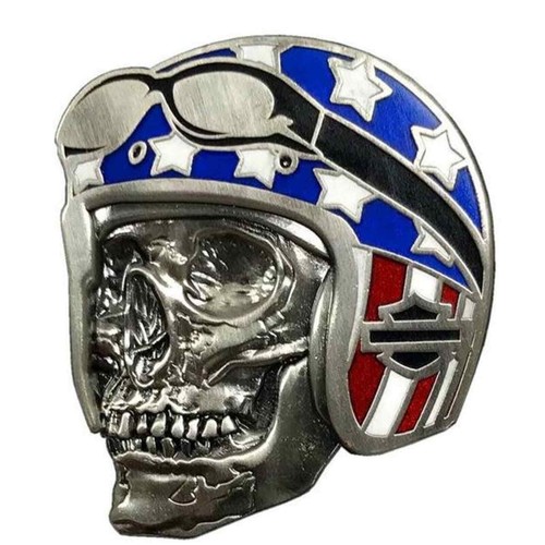 Harley davidson pin skull flag - harley-davidson,
