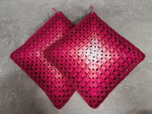 Gehäkelte topflappen paar - topflappen,