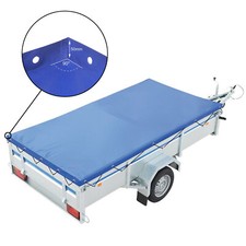 deiwo® Anhänger Flachplane | 🔵 | mit Gummigurt | 2075x1140x50mm | Schutzplane